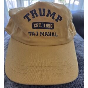 TRUMP Taj Mahal Est 1990‎ Ball Cap Yellow Adjustable Strap Used